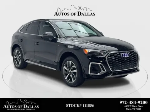 Black 2023 Audi Q5 Sportback 45 S line Premium Plus NAV,CAM,PANO,BLIND SPOT for sale in Plano, TX