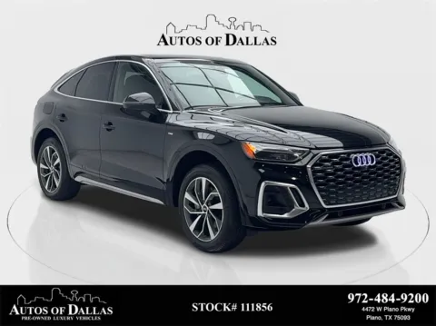 Black 2023 Audi Q5 Sportback 45 S line Premium Plus NAV,CAM,PANO,BLIND SPOT for sale in Plano, TX