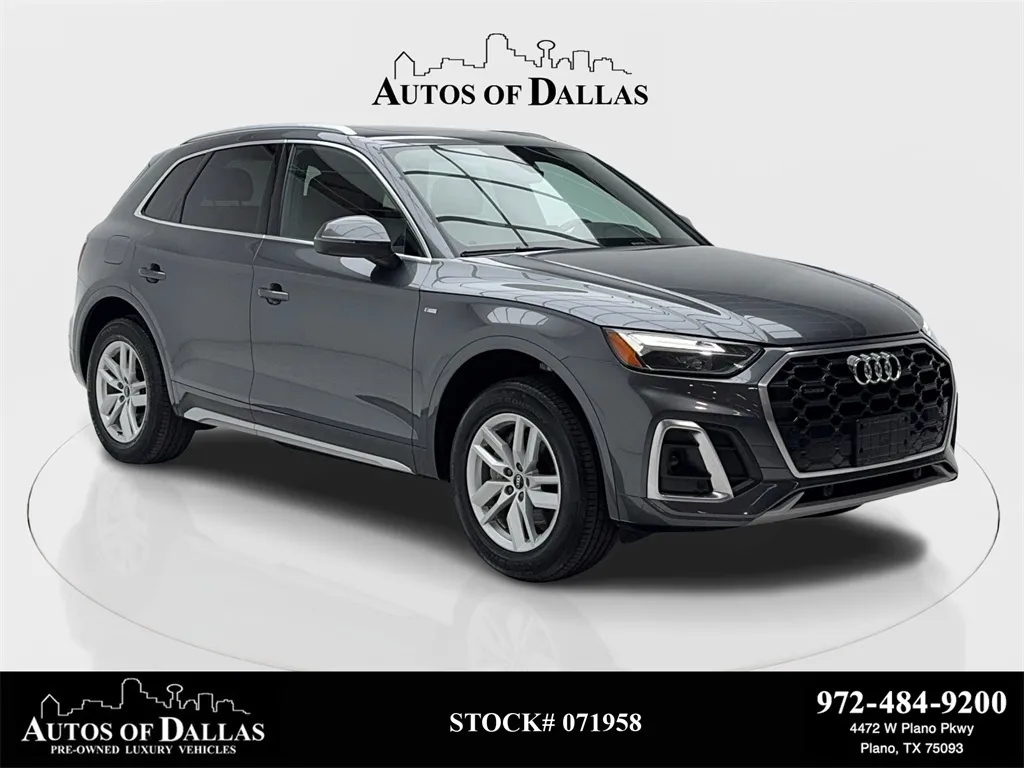 Gray 2022 Audi Q5 45 S line Premium CAM,PANO,HTD STS,BLIND SPOT for sale in Plano, TX