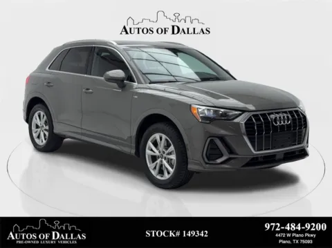 Gray 2022 Audi Q3 Premium S Line CAM,PANO,HTD STS,BLIND SPOT for sale in Plano, TX