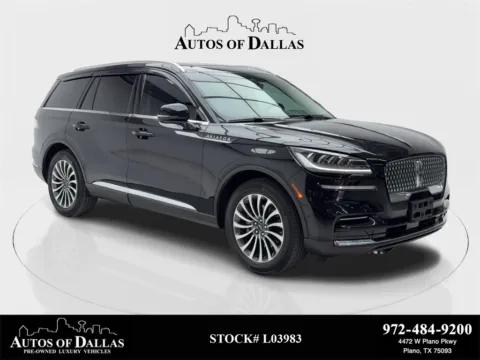 Black 2024 Lincoln Aviator Reserve NAV,CAM,PANO,HTD STS,BLIND SPOT,3RD ROW for sale in Plano, TX