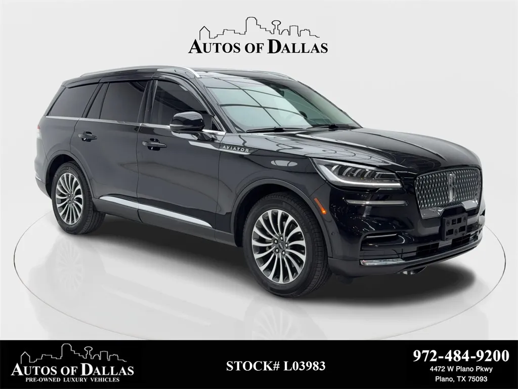 Black 2024 Lincoln Aviator Reserve NAV,CAM,PANO,HTD STS,BLIND SPOT,3RD ROW for sale in Plano, TX