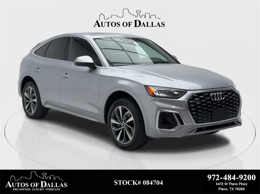 Silver 2022 Audi Q5 Sportback 45 S line Premium CAM,PANO,HTD STS,BLIND SPOT for sale in Plano, TX