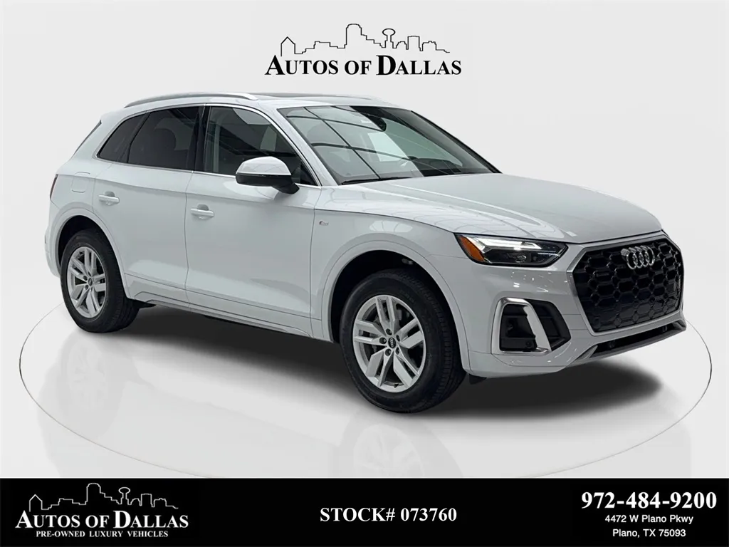 White 2022 Audi Q5 45 S line Premium CAM,PANO,HTD STS,BLIND SPOT for sale in Plano, TX