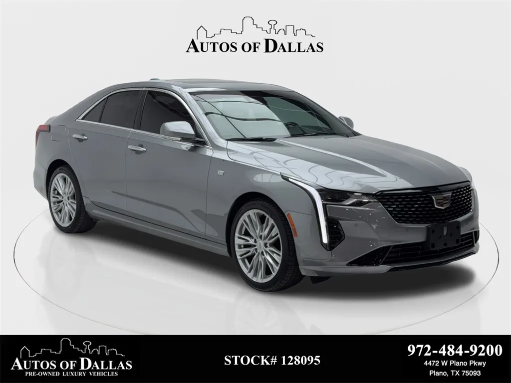 Silver 2024 Cadillac CT4 Premium Luxury NAV,CAM,PANO,CLMT STS,BLIND SPOT for sale in Plano, TX