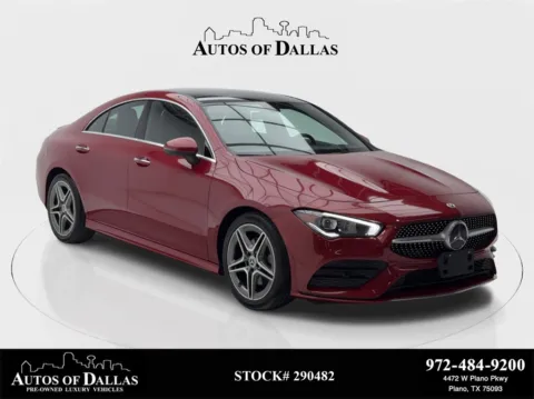 Red 2022 Mercedes-Benz CLA 250 AMG SPORT,NAV,CAM,PANO,HTD STS,BLIND SPOT for sale in Plano, TX