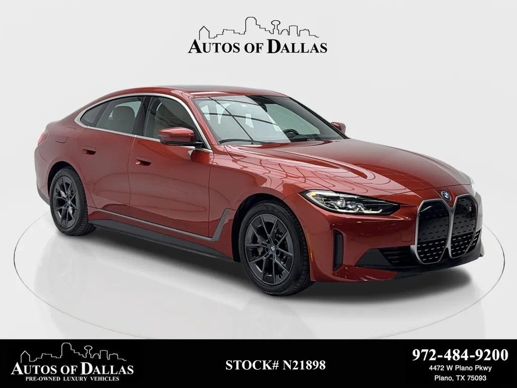 Orange 2022 BMW i4 eDrive40 NAV,CAM,SUNROOF,HTD STS,BLIND SPOT for sale in Plano, TX