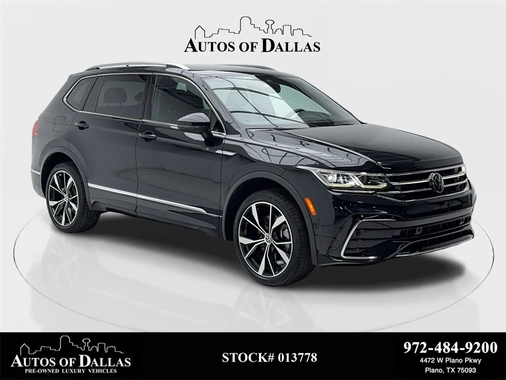Black 2023 Volkswagen Tiguan 2.0T SEL R-Line CAM,PANO,HTD STS,BLIND SPOT,20" WL for sale in Plano, TX