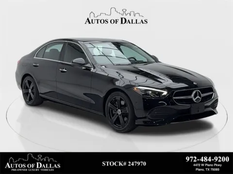 Black 2025 Mercedes-Benz C-Class C 300 NAV,CAM,PANO,HTD STS,BLIND SPOT,18" WLS for sale in Plano, TX