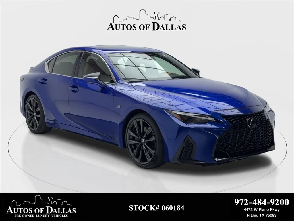 Blue 2023 Lexus IS 350 F SPORT Design CAM,SUNROOF,CLMT STS,BLIND SPOT for sale in Plano, TX
