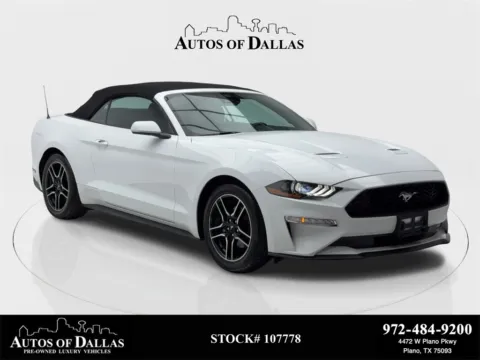 White 2023 Ford Mustang EcoBoost Premium Convertible CAM,CLMT STS,18" WLS for sale in Plano, TX