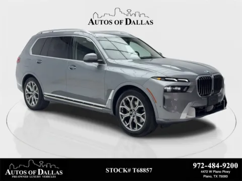 Gray 2024 BMW X7 xDrive40i NAV,CAM,PANO,CLMT STS,HEADS UP,3RD ROW for sale in Plano, TX