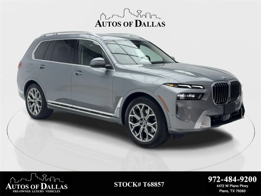 Gray 2024 BMW X7 xDrive40i NAV,CAM,PANO,CLMT STS,HEADS UP,3RD ROW for sale in Plano, TX