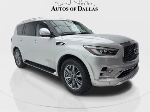 Photos of 2022 INFINITI QX80 LUXE NAV,CAM,SUNROOF,HTD STS,BLIND SPOT,3RD ROW for sale in Plano, TX at Autos of Dallas - Plano