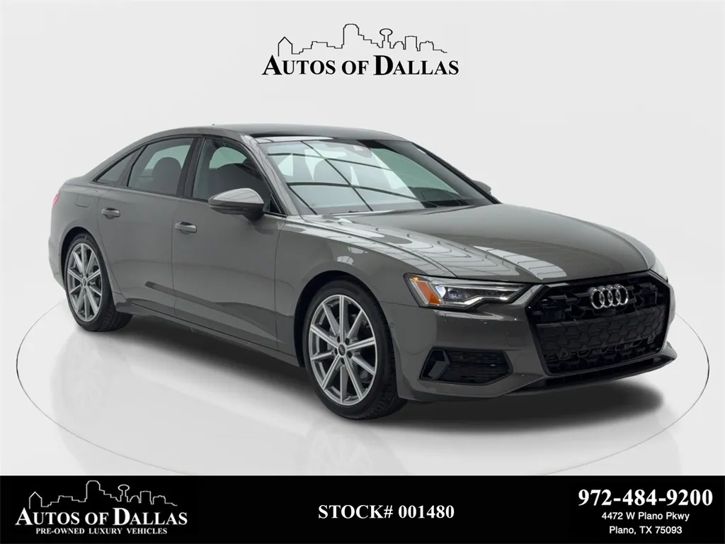 Gray 2025 Audi A6 2.0T Premium Plus NAV,CAM,SUNROOF,HTD STS,BLIND SP for sale in Plano, TX