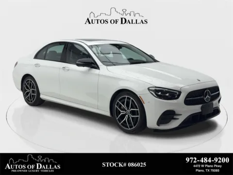 White 2022 Mercedes-Benz E-Class E 350 AMG NIGHT PKG,NAV,CAM,SUNROOF,BLIND SPOT for sale in Plano, TX