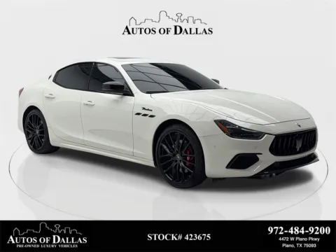 White 2023 Maserati Ghibli Modena NAV,CAM,SUNROOF,HTD STS,BLIND SPOT for sale in Plano, TX