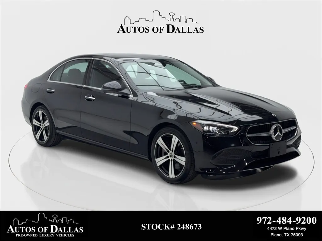 Black 2025 Mercedes-Benz C-Class C 300 NAV,CAM,SUNROOF,HTD STS,BLIND SPOT for sale in Plano, TX