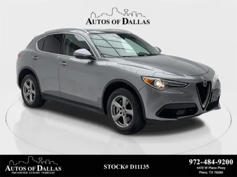 Gray 2021 Alfa Romeo Stelvio CAM,PANO,BLIND SPOT,18" WHLS for sale in Plano, TX