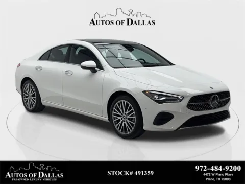 White 2025 Mercedes-Benz CLA 250 NAV,CAM,PANO,HTD STS,BLIND SPOT,18" WLS for sale in Plano, TX