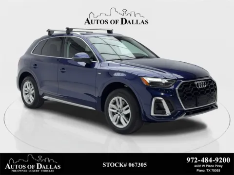 Blue 2022 Audi Q5 45 S line Premium CAM,PANO,HTD STS,BLIND SPOT,18" for sale in Plano, TX