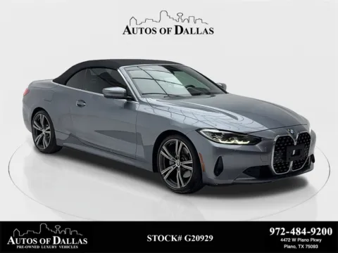 Gray 2021 BMW 4 Series 430i Convertible NAV,CAM,HTD STS,BLIND SPOT,19" WL for sale in Plano, TX