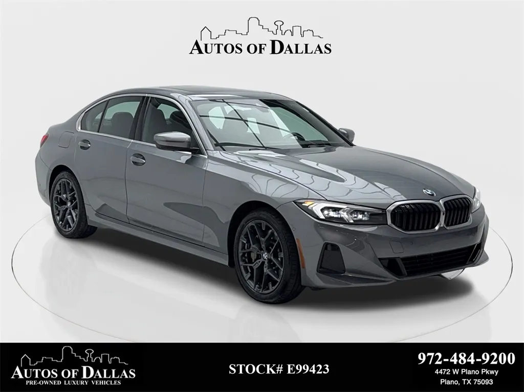 Gray 2025 BMW 3 Series 330i SPORT LINE,NAV,CAM,SUNROOF,BLIND SPOT for sale in Plano, TX