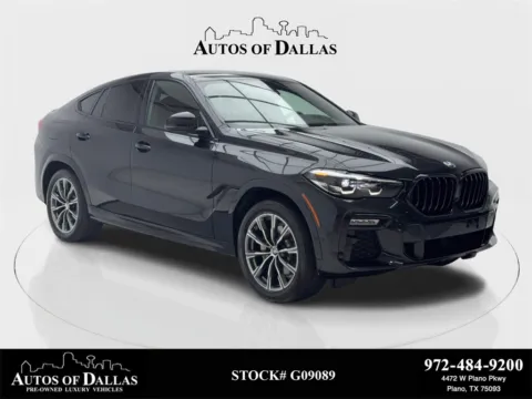 Black 2021 BMW X6 sDrive40i M SPORT,NAV,CAM,PANO,BLIND SPOT,20" WLS for sale in Plano, TX