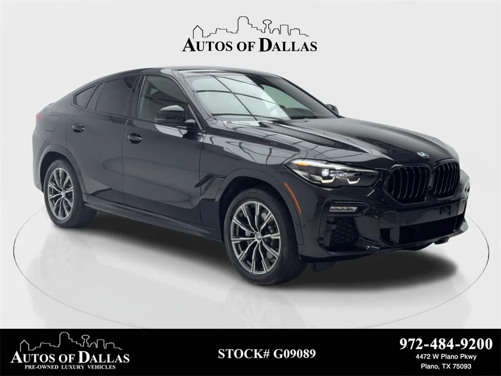 Black 2021 BMW X6 sDrive40i M SPORT,NAV,CAM,PANO,BLIND SPOT,20" WLS for sale in Plano, TX