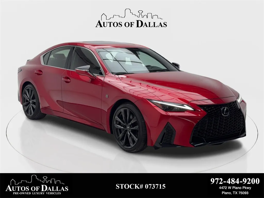 2024 Lexus IS 350 F SPORT Design CAM,SUNROOF,CLMT STS,BLIND SPOT for sale in Plano, TX