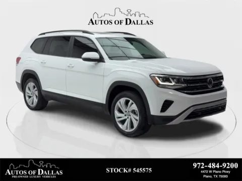White 2023 Volkswagen Atlas 3.6L V6 SE w/Technology CAM,PANO,HTD STS,BLIND SPO for sale in Plano, TX