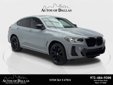 Gray 2024 BMW X4 M40i NAV,CAM,PANO,HTD STS,BLIND SPOT,HEADS UP for sale in Plano, TX