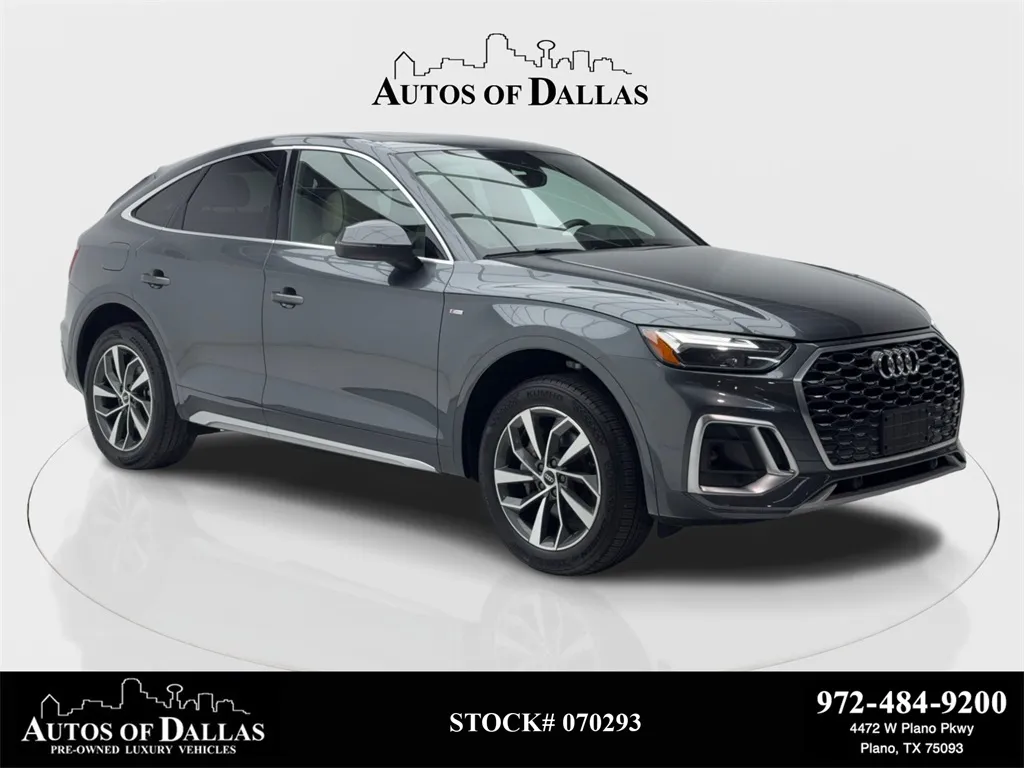 Gray 2022 Audi Q5 Sportback 45 S line Premium CAM,PANO,HTD STS,BLIND SPOT for sale in Plano, TX