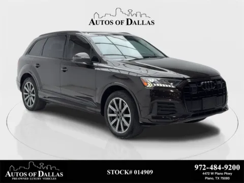 Brown 2023 Audi Q7 45 Premium Plus NAV,CAM,PANO,CLMT STS,BLIND SPOT,3 for sale in Plano, TX