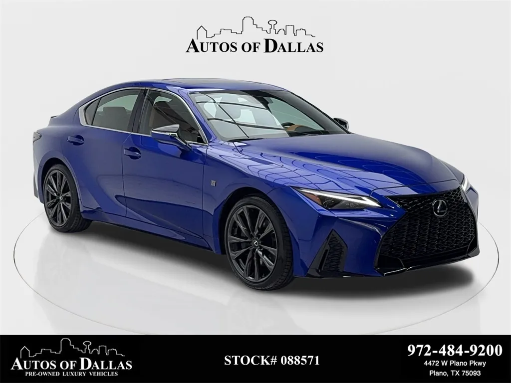 Blue 2025 Lexus IS 350 F SPORT Design CAM,SUNROOF,CLMT STS,BLIND SPOT for sale in Plano, TX
