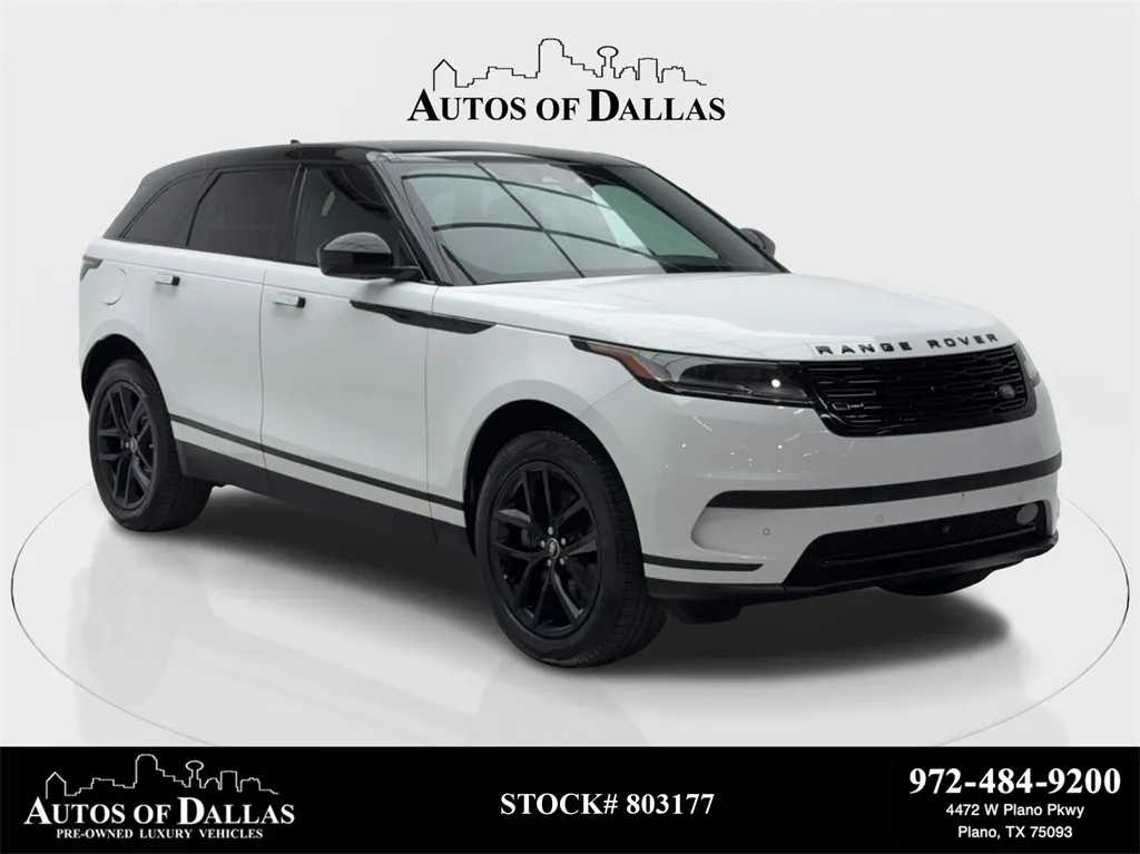 White 2025 Land Rover Range Rover Velar S NAV,CAM,PANO,HTD STS,BLIND SPOT,20" WLS for sale in Plano, TX