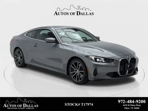 Gray 2025 BMW 4 Series 430i SPORT LINE,NAV,CAM,SUNROOF,HTD STS,HEADS UP for sale in Plano, TX