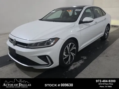 White 2025 Volkswagen Jetta 1.5T SEL NAV,CAM,SUNROOF,HTD STS,BLIND SPOT for sale in Plano, TX