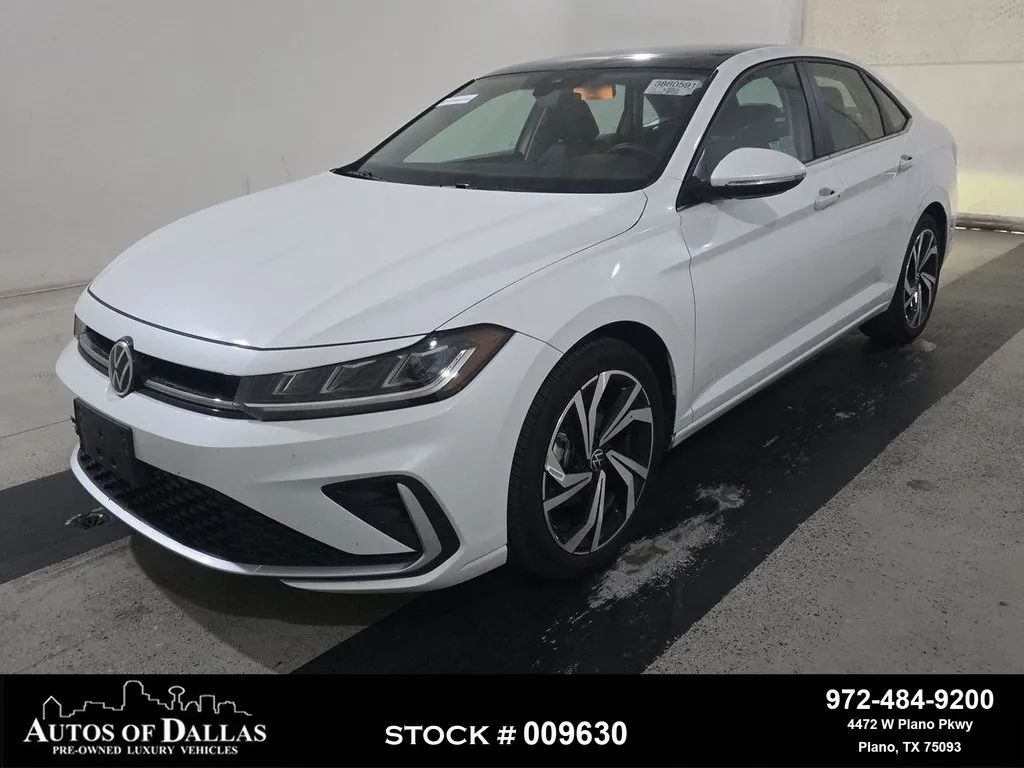White 2025 Volkswagen Jetta 1.5T SEL NAV,CAM,SUNROOF,HTD STS,BLIND SPOT for sale in Plano, TX