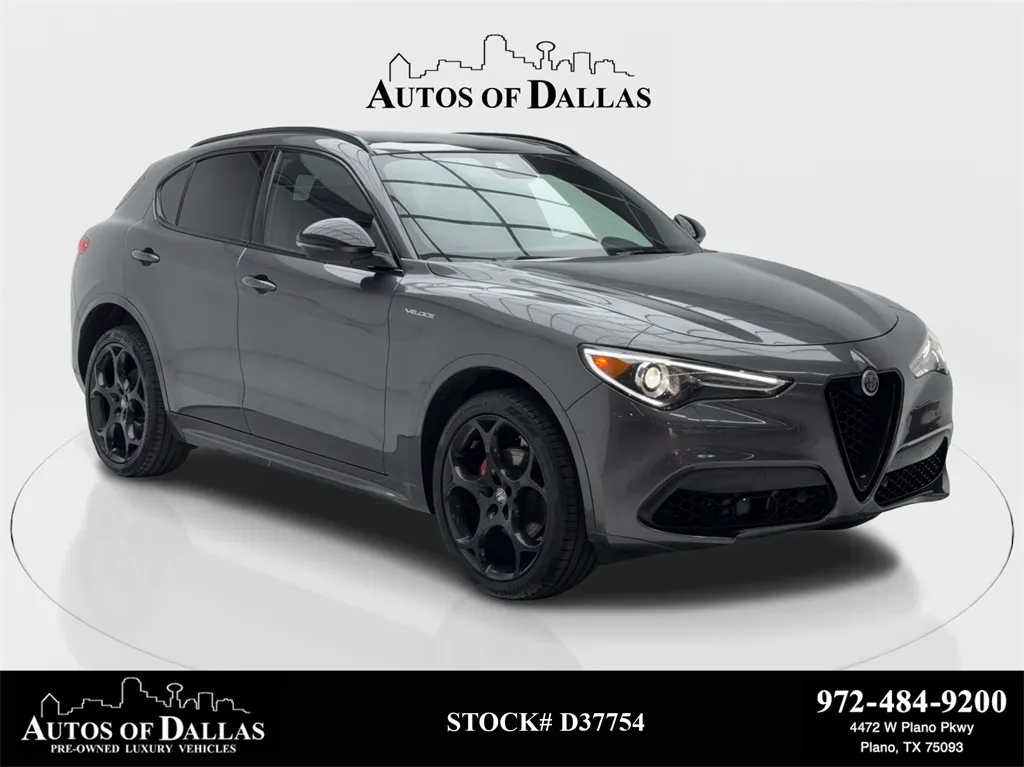 2022 Alfa Romeo Stelvio Veloce NAV,CAM,PANO,HTD STS,BLIND SPOT,21" WLS for sale in Plano, TX