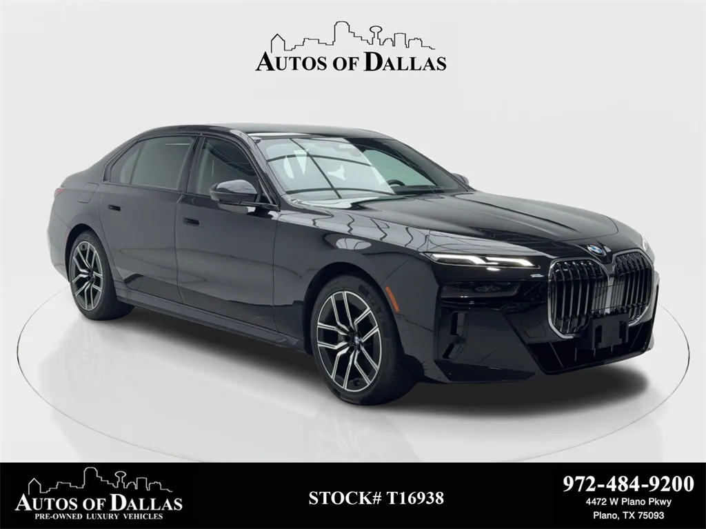 Black 2025 BMW 7 Series 740i M SPORT,NAV,CAM,PANO,HTD STS,HEADS UP,20" M W for sale in Plano, TX