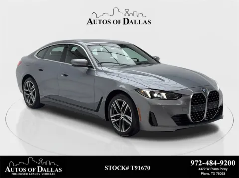 Gray 2025 BMW 4 Series 430i Gran Coupe NAV,CAM,SUNROOF,HTD STS,HEADS UP for sale in Plano, TX