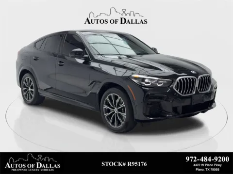 Black 2023 BMW X6 xDrive40i M SPORT,NAV,CAM,PANO,BLIND SPOT,HEADS UP for sale in Plano, TX