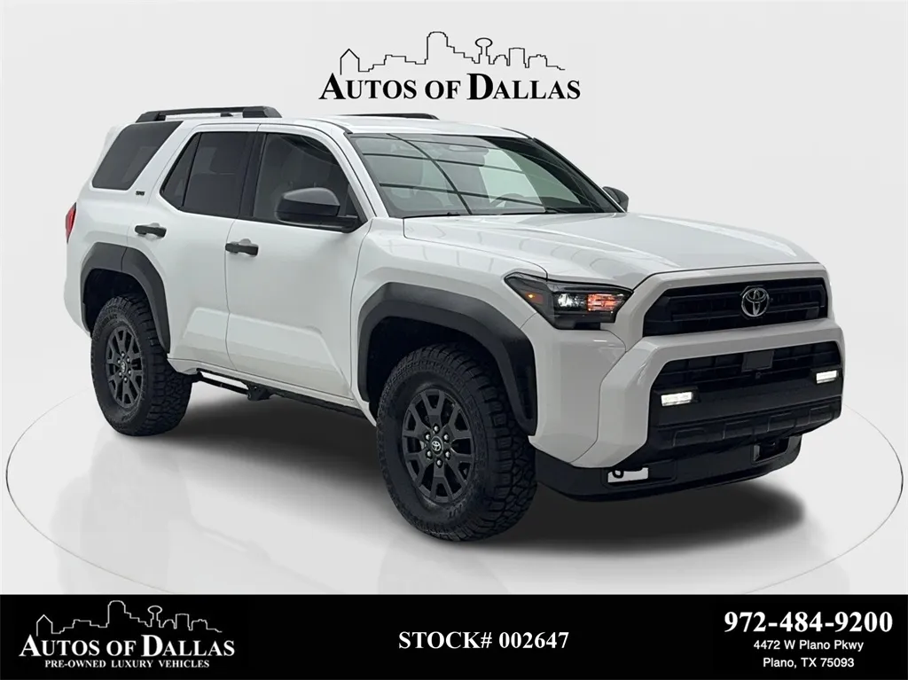 White 2025 Toyota 4Runner SR5 CAM,KEY-GO,BLIND SPOT,LANE ASST,17" WHLS for sale in Plano, TX