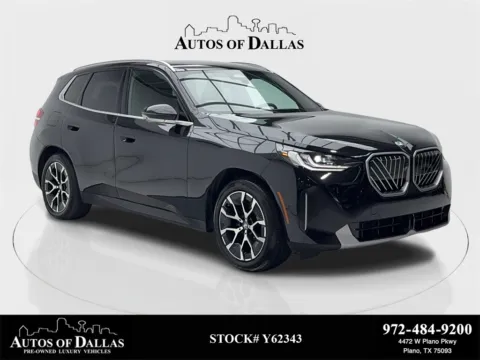 Black 2025 BMW X3 30 xDrive NAV,CAM,PANO,HTD STS,BLIND SPOT,HEADS UP for sale in Plano, TX