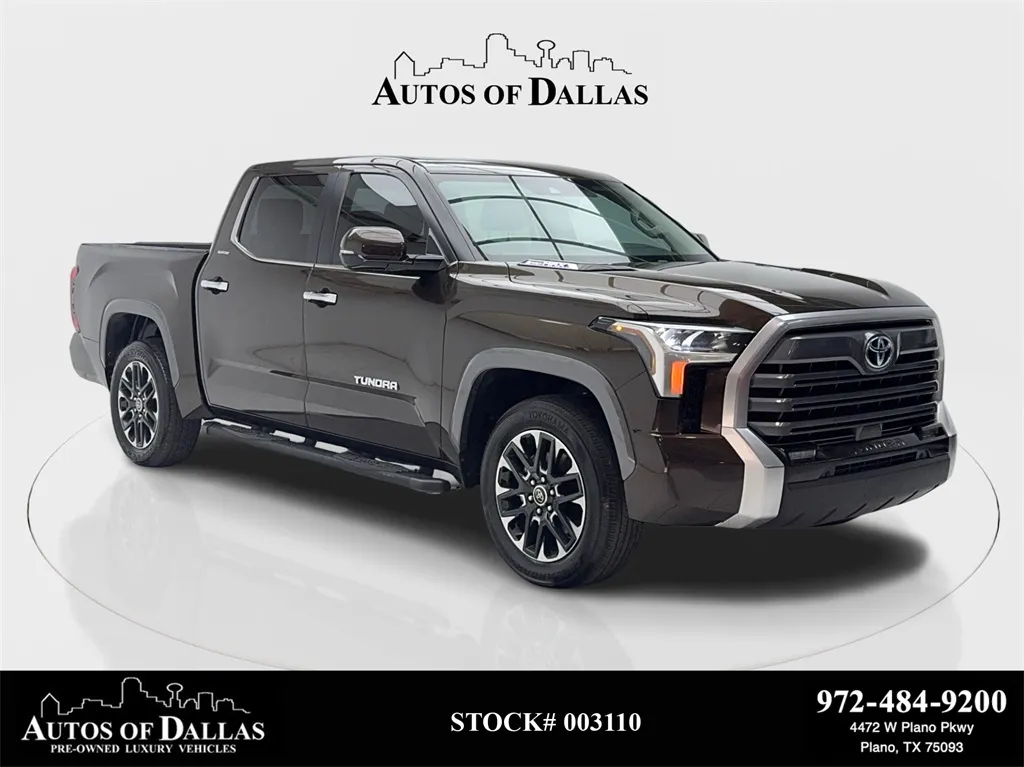Brown 2024 Toyota Tundra Hybrid Limited NAV,CAM,PANO,CLMT STS,BLIND SPOT,20" WLS for sale in Plano, TX
