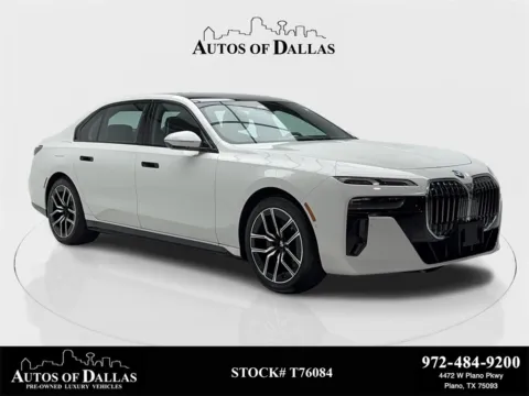 White 2025 BMW 7 Series 740i M SPORT,NAV,CAM,PANO,CLMT STS,HEADS UP for sale in Plano, TX