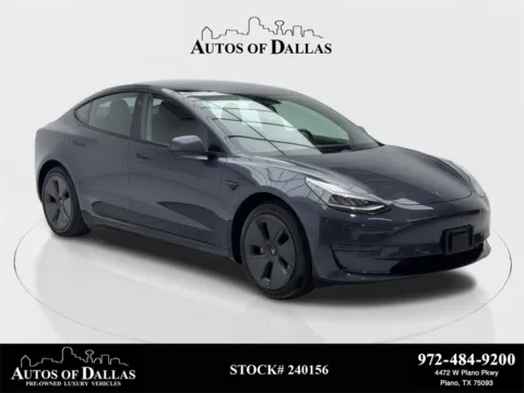 Gray 2022 Tesla Model 3 Long Range NAV,CAM,PANO,HTD STS,BLIND SPOT,18" WLS for sale in Plano, TX