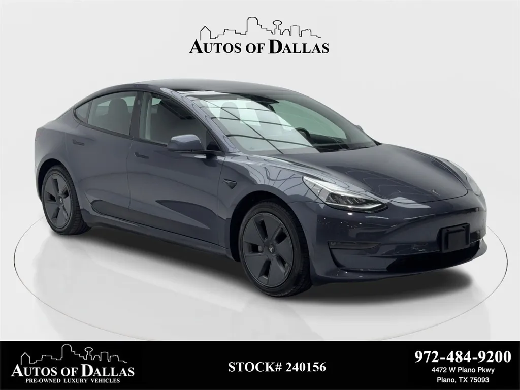 Silver 2022 Tesla Model 3 Long Range NAV,CAM,PANO,HTD STS,BLIND SPOT,18" WLS for sale in Plano, TX