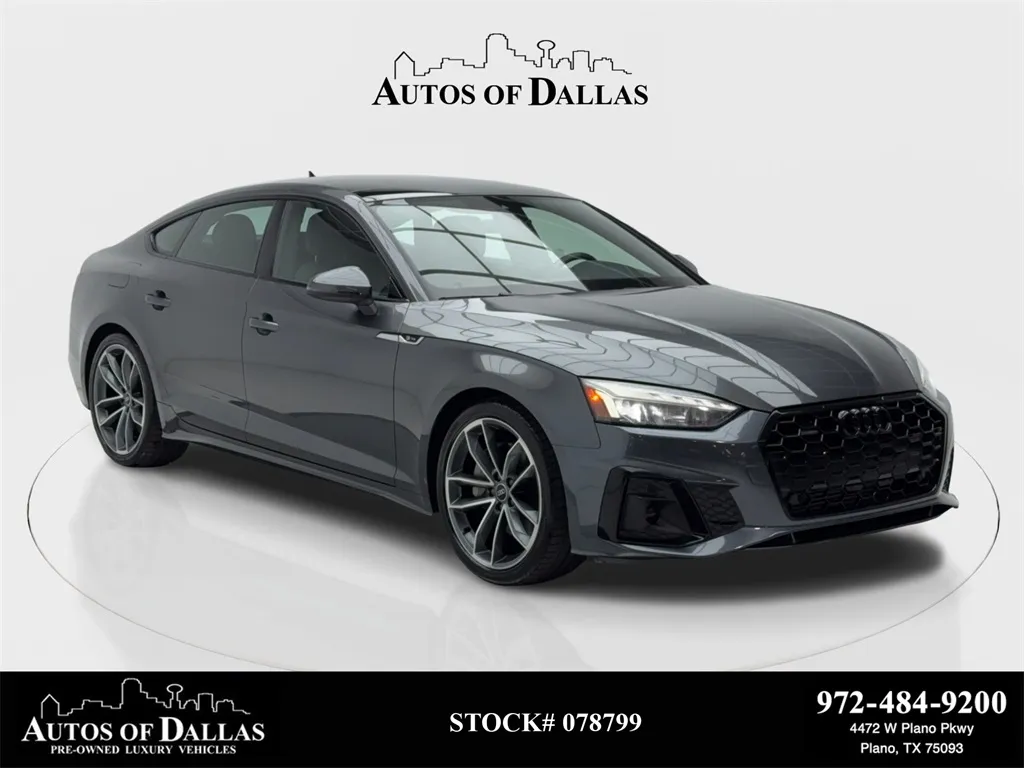 Gray 2024 Audi A5 Sportback 45 S line Premium CAM,PANO,HTD STS,BLIND SPOT for sale in Plano, TX